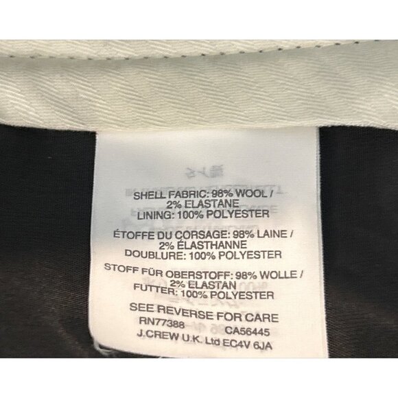 J. Crew Mens Bowery Stretch Slim Dress Pant Wool Blend Navy Size 33W 32L - Picture 7 of 8